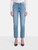 Paige Blue Distressed Straight Jeans
