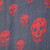 Alexander McQueen Blue & Pink Silk Skull Pattern Scarf