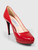 Prada Red Patent Saffiano Leather Pumps