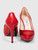 Prada Red Patent Saffiano Leather Pumps