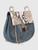Chloé Silver Blue Suede & Snakeskin Drew Shoulder Bag
