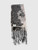 Dries Van Noten Black & Grey Silk Abstract Embroidered Scarf