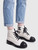 Chanel White Leather CC Combat Boots