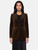 Saint Laurent Brown Wool Velvet Single Breasted Blazer