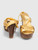Ralph Lauren Gold Leather Wedge Sandals