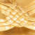 Ralph Lauren Gold Leather Wedge Sandals