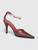 Sergio Rossi Purple Metallic Snakeskin Heels
