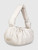 Miu Miu Ecru Leather Gathered Knot Bag