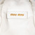 Miu Miu Ecru Leather Gathered Knot Bag