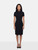 Akris Black Short Sleeve Knee Length Dress