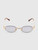 Miu Miu Grey Gradient Oval Sunglasses