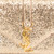 Saint Laurent 2016 Gold Glitter Monogram Crossbody Bag