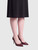 Alexander McQueen Burgundy Snakeskin Pumps