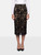 Céline Black Wool Floral Lace Midi Skirt