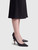 Manolo Blahnik Black Leather Point Toe Pumps