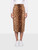 Céline Brown Leopard Print Wool Skirt
