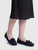 Chanel Navy Suede Bow Detail Moccasins