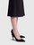 Givenchy Black Suede Zipper Trim Pumps