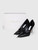 Jimmy Choo Black Leather Lizard Embossed Cass 95 Pumps