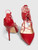 Jimmy Choo Red Leather Lace Up Heels