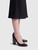 Gianvito Rossi Navy Patent Leather Round Toe Pumps