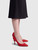 Charlotte Olympia Red Suede Spider Embroidered Pumps