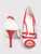 Dolce & Gabbana White & Red Leather Heels