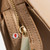 Aspinal of London Beige Saffiano Leather Clutch Bag