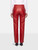 Gucci Fall 2020 Red Leather Wide Leg Trousers