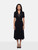 Self-Portrait Black Metallic Boucle Midi Dress