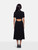 Self-Portrait Black Metallic Boucle Midi Dress