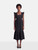 Self-Portrait Black Poplin Midi Dress