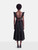 Self-Portrait Black Poplin Midi Dress