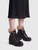 Gucci Black Leather Pearl Fur Combat Boots