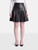 Norma Kamali Black Vegan Leather Panelled Skirt