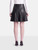 Norma Kamali Black Vegan Leather Panelled Skirt
