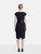 Max Mara Black Draped Sequin Panel Dress