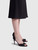 Jimmy Choo Black Satin Bow Front Heels