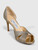 Jimmy Choo Gold Open Toe Glitter Heels