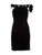 Chanel Off The Shoulder Black Brooch Detail Dress