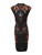 Alexander McQueen Sleeveless Black Floral Patterned Wool Dress