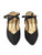 Yves Saint Laurent Black Satin Pointed Toe Heels