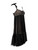 Dolce & Gabbana Black Silk Bow Accent Tassel Mini Dress