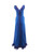 Women Zac Posen Draped Long Dress - Blue Size S UK 8 US 4
