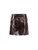 Theory Brown Patent Leather Mini Skirt