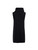 Sandro Black Sleeveless Knitted Roll Neck Jumper with Navy Accents