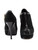 Saint Laurent Yves Saint Laurent Black Suede with Patent Leather Trim Platform Booties