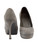 Saint Laurent Grey Suede Platform Round Toe Pumps