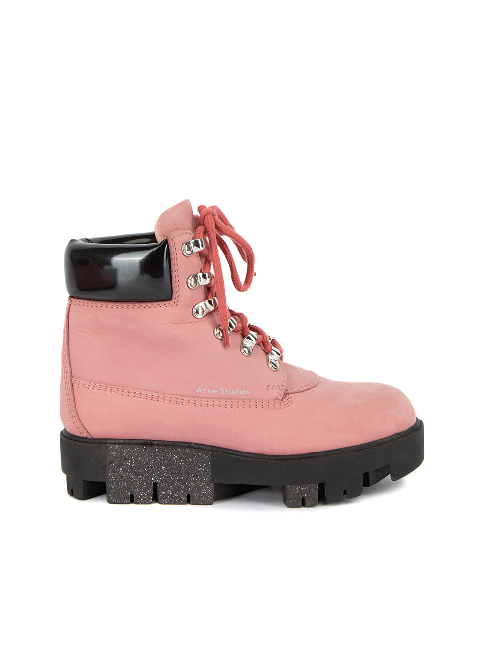 Acne Pink Lace Up Hiking | CSD