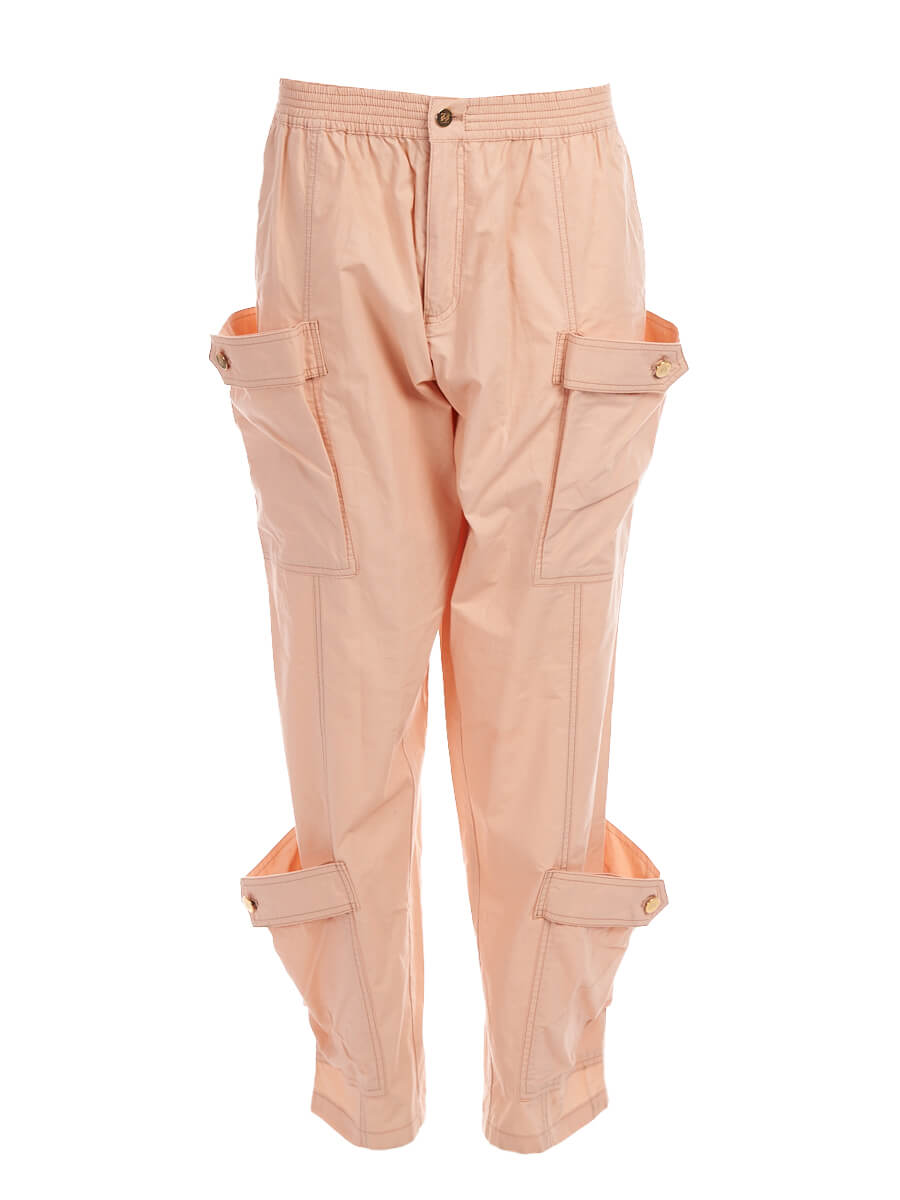 Women Loewe Pocketed Baggy Trousers - Pink Size S UK 8 US 6 IT 40